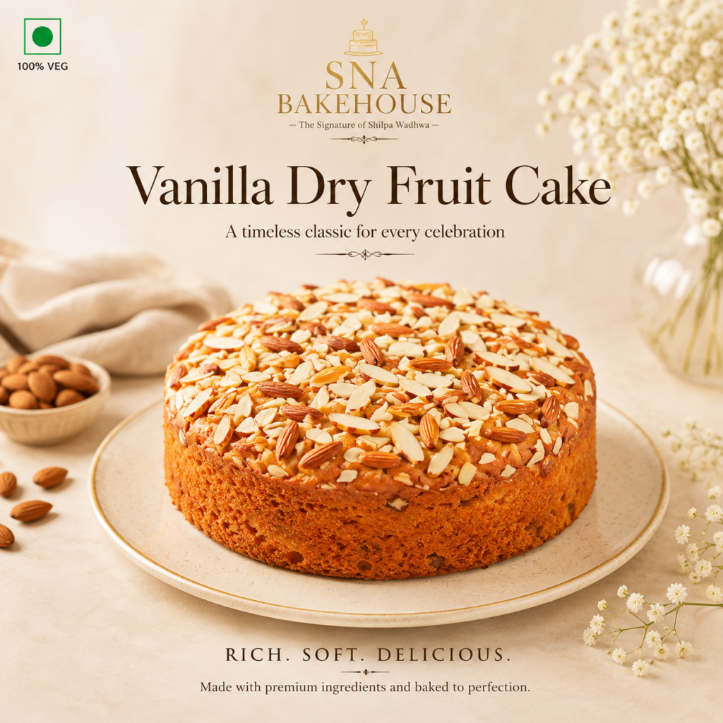 Buy Vanilla Dry Fruit Cake Online