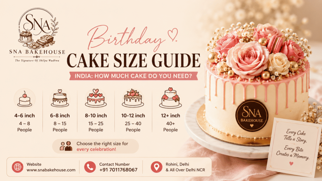 Birthday Cake Size Guide
